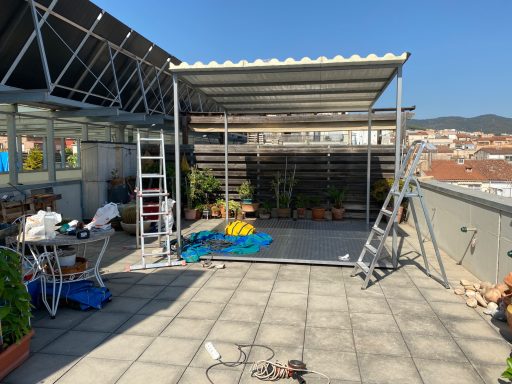 Estructura para salón en terrado 